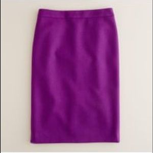 J.Crew Wool Jazzy Purple No. 2 Pencil Skirt